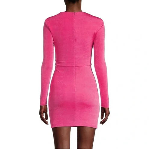 Misha Collection Gracie Cut Out Mini Dress in Bright Pink NWT Size 6 Retail $317