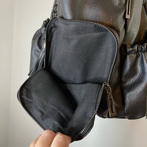 Women’s Black Faux Leather Backpack Purse