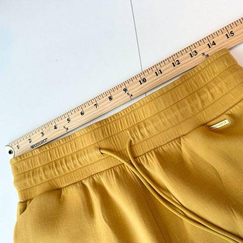 Harper Cleo  Sweat Shorts Womens Small Yellow Gold Solid Drawstring Athleisure