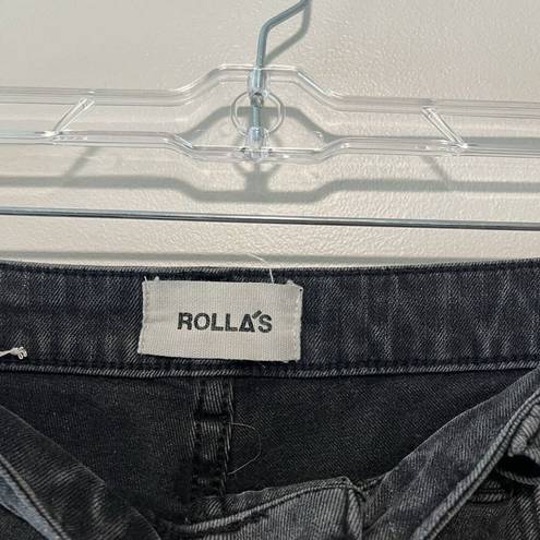 Rolla's  High Rise Eastcoast Crop Flare Washed Black Jeans Size 28