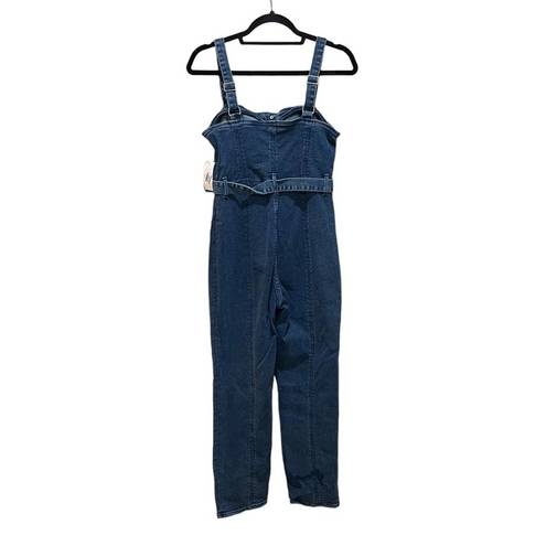 Good American  belted corset denim jumpsuit size 2 medium