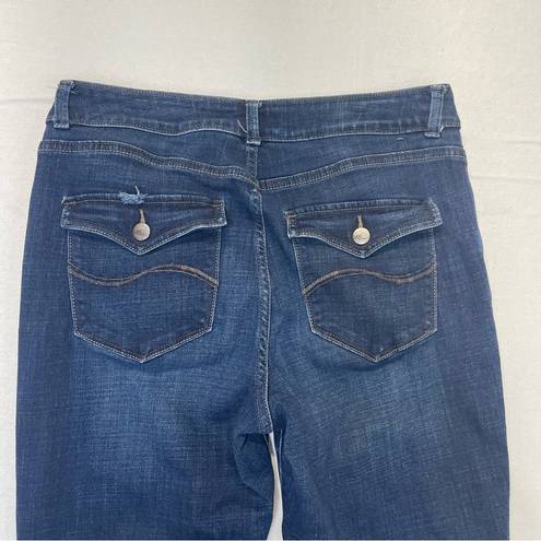 Lee  Modern Series Curvy Fit Bootcut Jeans Size 10 dark wash denim blue