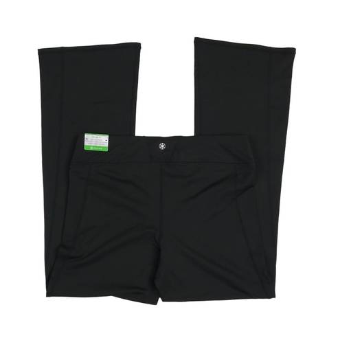 Gaiam  OM-DRI Flare Leg Yoga Pants Pullon Stay-Put Waist Stretchy Black XL, NWT