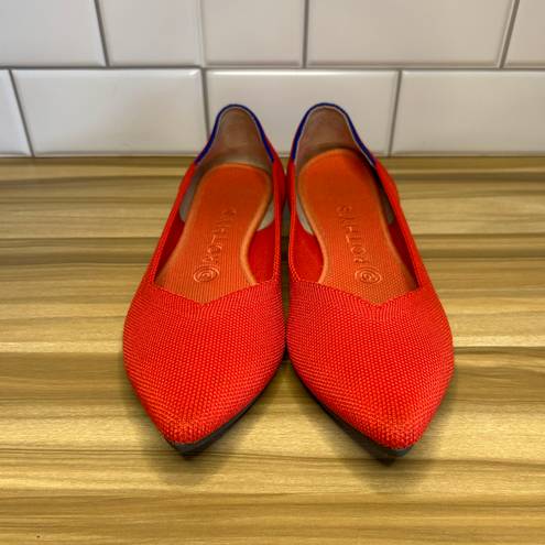 Rothy's  Red Points Size 8.5 US Ballet Point Toe Womens Shoes Flats Knit Vegan