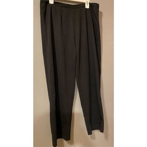 Coldwater Creek  Black Pull On Straight Pants Size Large