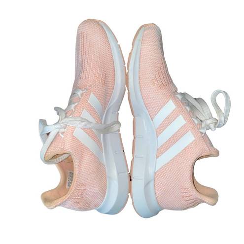 Adidas Swift Three Stripes Running Shoes Barbie Pink with White Sole sz 6.5