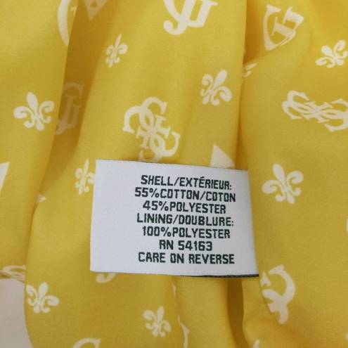 Guess  Sun Yellow Trench Button Up Coat Bright Bold Size M