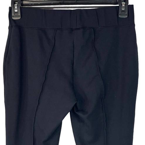 Lands'End  Small (6-8) Ponte Legging Pants Ankle Zip Mid-Rise Stretch Black