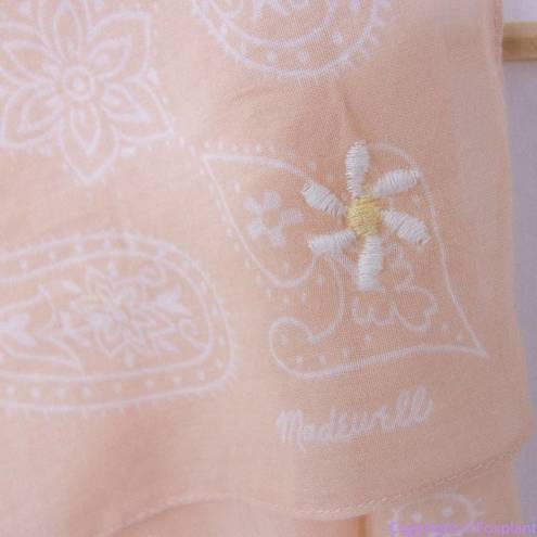 Madewell NEW  Embroidered Organic Cotton Bandana, muted shell