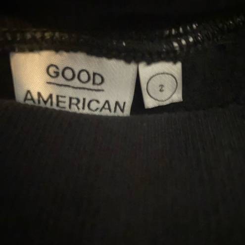 Good American  Good Sweats The Cold Off Should Sweatshirt In Black Size 2/M