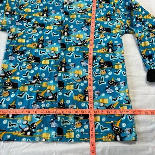 Krass&co Cotton Scrubs & . Halloween Scrubs Long Sleeve Snap Button Up Medium/Large