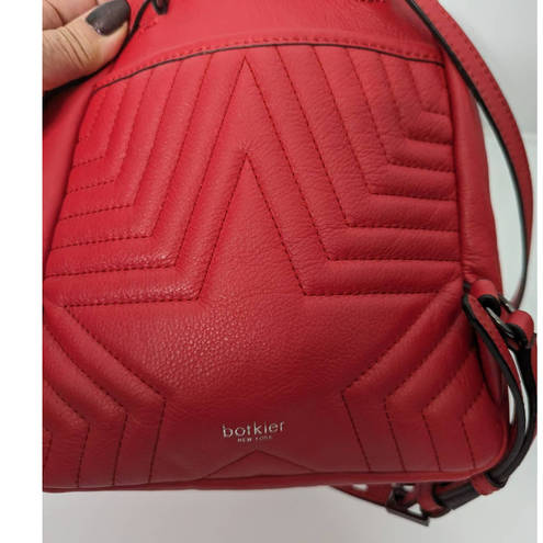 Botkier  Red Quilted Leather Star Moto Mini Backpack Crossbody Bag