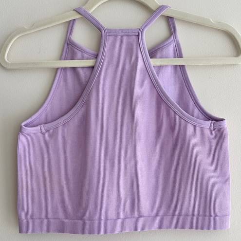 Krass&co J.o& Light Support Seamless Rib Knit Tank Top, Lilac/Lavender Tank, Size M-L