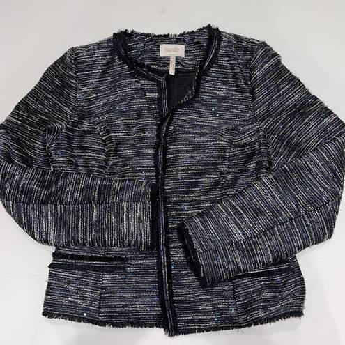 Laundry by Shelli Segal  SPAKLY BLUE & BLACK BLAZER