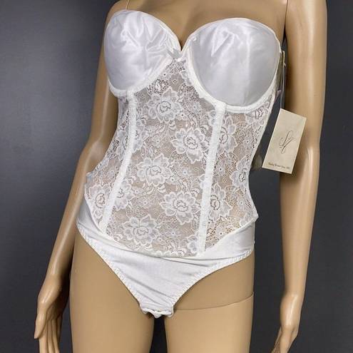 Second Skin Vintage Strouse Adler 36C Backless Strapless Body Briefer  Satin Lace