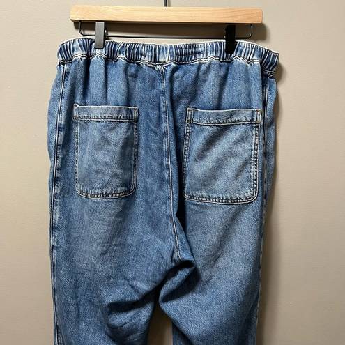 Pilcro  Cottage Utility Jeans Mid Wash Blue Denim Size Large