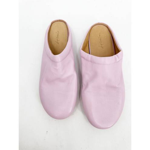 ma*rs èll Slip On Leather Mules Pink Purple Lavender 38.5 NEW