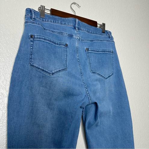 J.Jill  Women's Denim High Rise Slim Ankle Pintuck Jeans Light Wash Cotton 12T