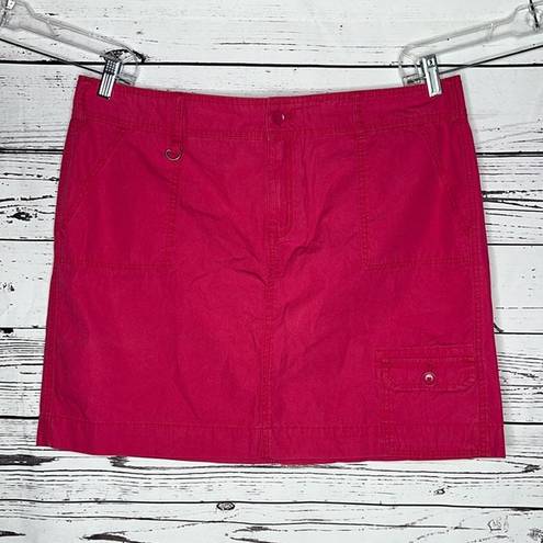 Krass&co G.H. Bass &  NWT Size 16 Pink 100% Cotton Cargo Utility Skirt