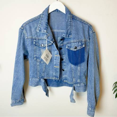 Vintage Blue J.ING  Light Weight Crop Denim Jacket