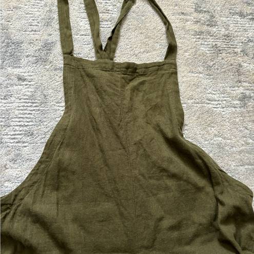 Forever 21 Dark Olive Green Overall Romper Size S