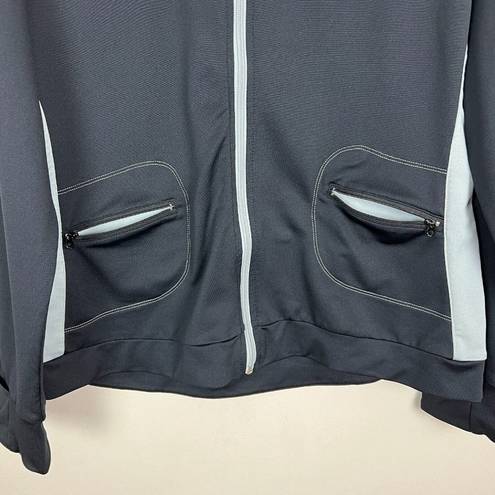 Alo Yoga Alo Track Jacket Womens XXL Black Full Zip Up Coolfit‎ Colorblock Pockets Active