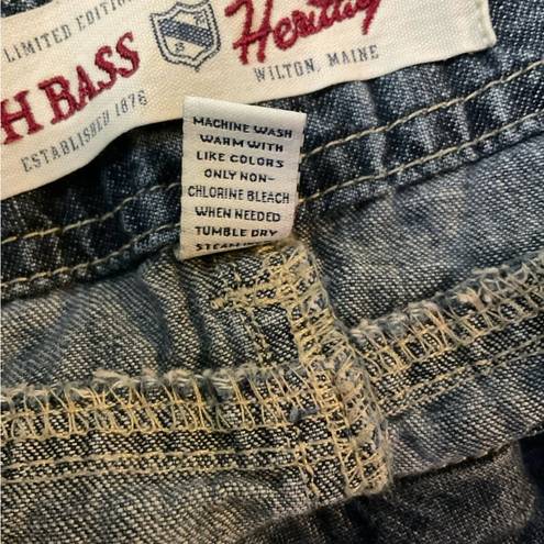 Krass&co GH Bass &  Womens Blue Denim Chambray Skirt SZ 8