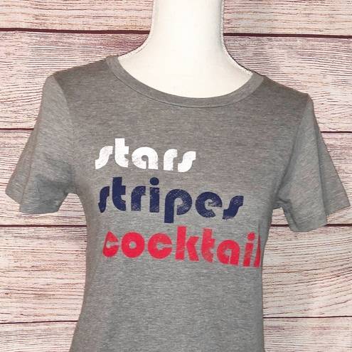 Grayson Threads  Grey Stars Stripes Cocktails T-shirt Size XS