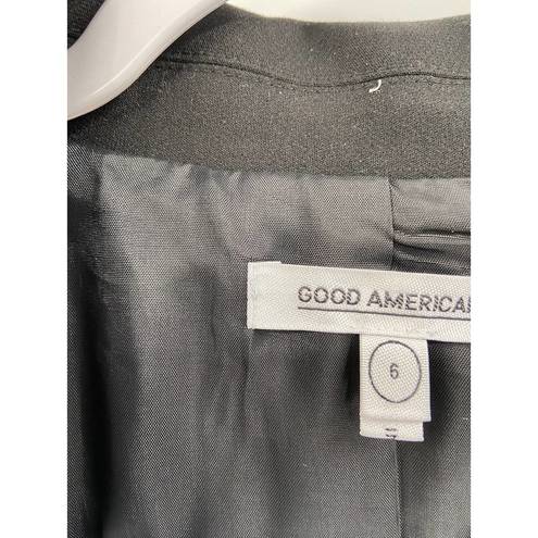 Good American  Executive Black Double Breasted Blazer Mini Dress / Jacket