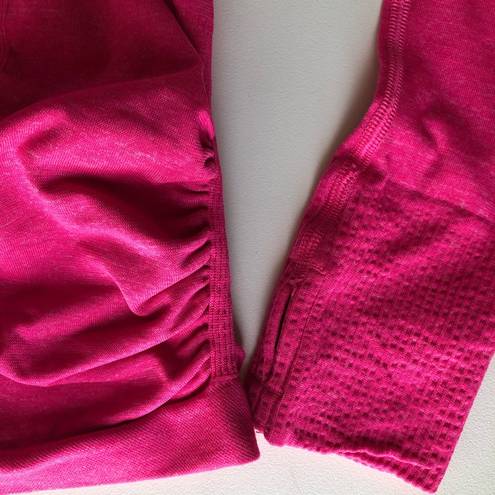 Athleta  fastest track long sleeve tee neon pink Sz XS