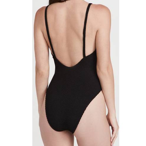 Good American NEW  Always Fits One Piece Swimsuit Crinkle Black Women's 1/2 S/M