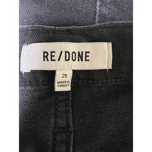 RE/DONE  High Rise Ankle Crop 189-3WHRAC Faded Black Women’s Size 25