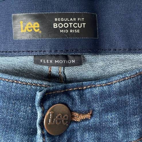 Lee  Women’s Dark Wash Regular Fit Bootcut Mid-Rise Jeans Size 16 Short #1280