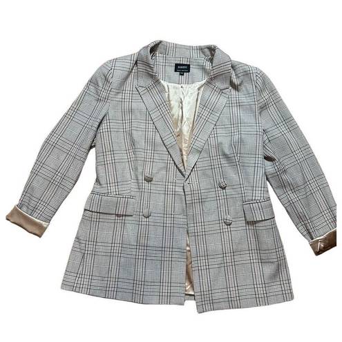 Bardot  x Revolve tan gray long line button closure blazer sz M