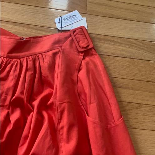 Steven Alan  NEW Red/Pink Margot Midi Skirt