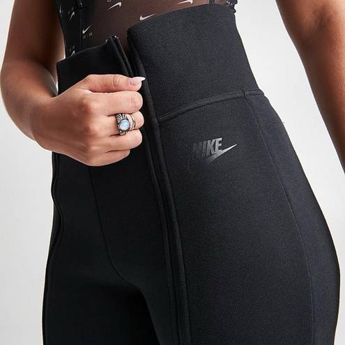 Nike  Sweatpants Tech Fleece Women's High-Waisted Slim Zip Pants Size Small Black