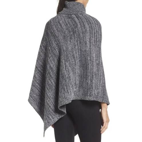 Barefoot Dreams Cozychic Point Dume Poncho One Size Indigo Dove Gray