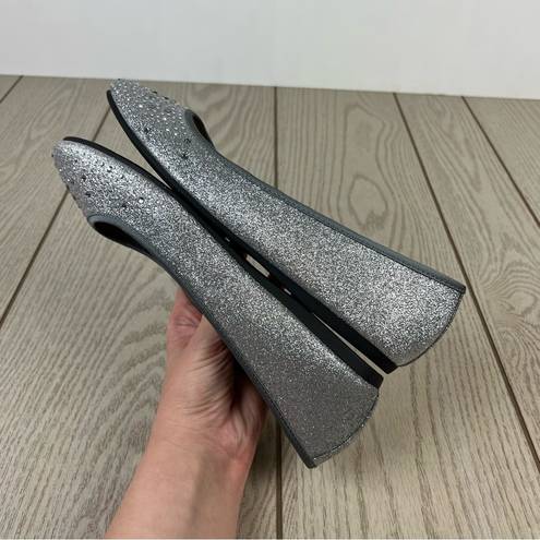 Style & Co . Angelynn Flats Glitter Gem Sparkle Flats 9.5 Pewter/Silver $50