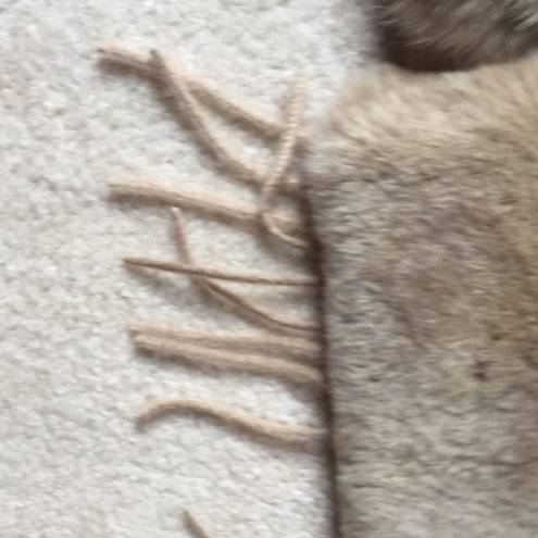 Max Mara  Rabbit fur hoodie scarf