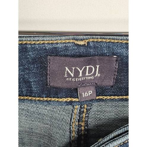 NYDJ  Jeans Womens 16P Petite Marilyn Straight Stretch Dark Wash Denim Blue