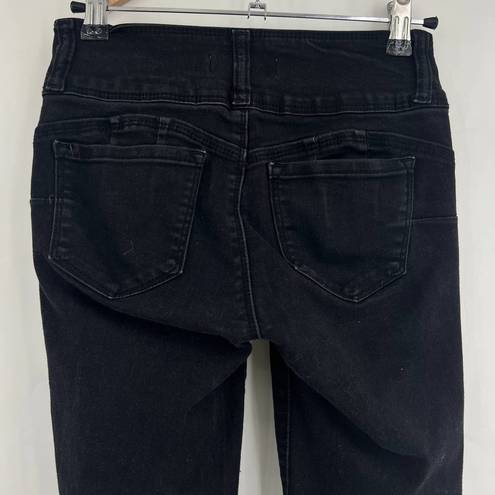 Wax Jean  (1) (24x28) Juniors Ankle Skinny Black Low Rise Stretchy Jeans