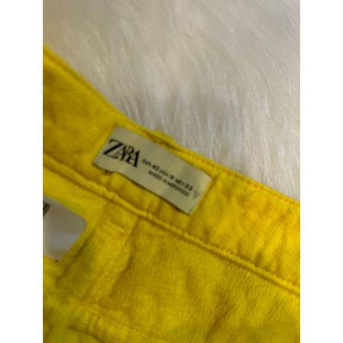 Under Armour Zara Women's Yellow Distressed Denim Shorts - Size 10