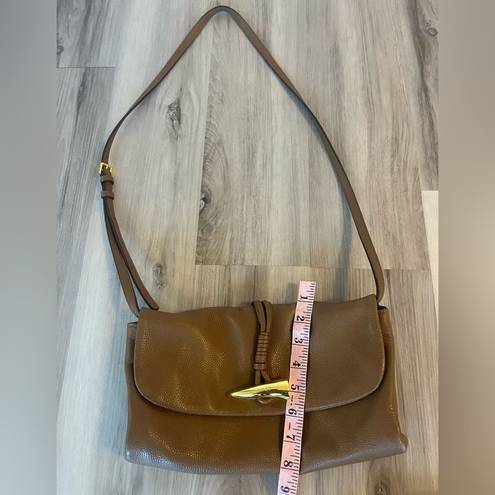 DKNY  Cow Leather Chocolate Boho Shoulder Bag