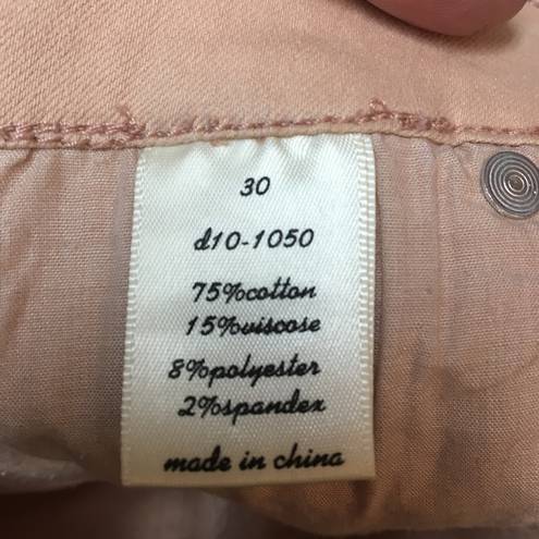 Harper  Mid Rise Zipper Ankle blush pink jeans 30