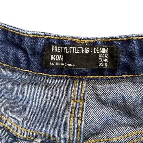 Pretty Little Thing  denim Mom jeans size 8 high waisted