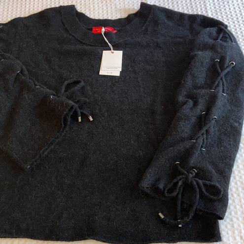 n:philanthropy NEW! $228  Amy Lace-Up Sleeve Sweater Black Cat Size Small