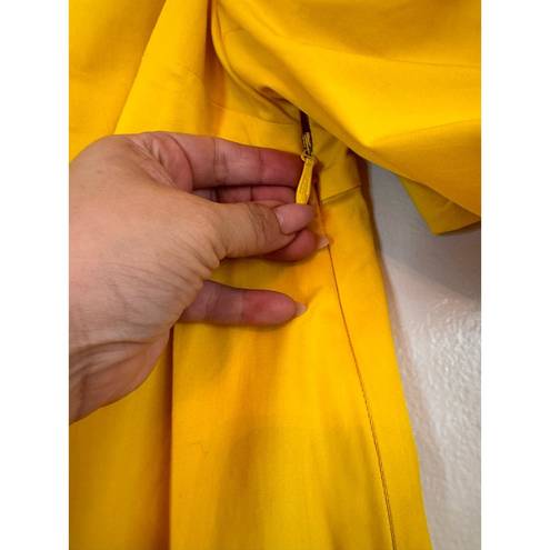 Peter Som  Collective puff sleeve Yellow Satin Dress size 10/ M