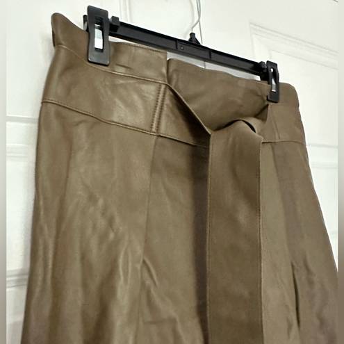 Vince  Belted Lambskin Leather Skirt-‎ NWT 6