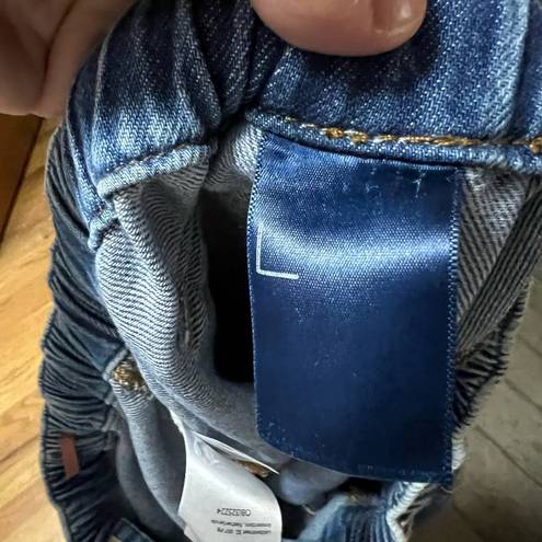 Pilcro  Cottage Utility Jeans Mid Wash Blue Denim Size Large