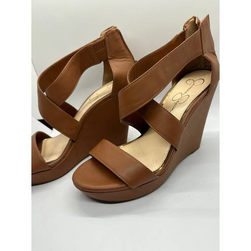 Jessica Simpson  Brown Wedge Sandals Size 9M Strappy